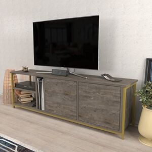 Blue Elephant Primrose TV Stand for TVs up to 70" Gold/Dark Oak 70" Blue Elephant Primrose TV Stand for TVs up to 70" Gold/Dark Oak 70"