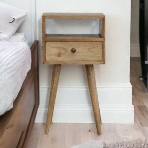 Mercury Fithian 1 Drawer Solid Wood Bedside Table Oak 57cm H X 30cm W X 30cm D;57cm H X 30cm W X 30cm D Mercury Fithian 1 Drawer Solid Wood Bedside Table Oak 57cm H X 30cm W X 30cm D;57cm H X 30cm W X 30cm D