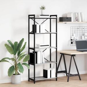 Borough Wharf Bookcase Black Oak 80 X 30 X 153 Cm Engineered Wood Grey (5 Shelves) 153cm H x 60cm W x 30cm D Borough Wharf Bookcase Black Oak 80 X 30 X 153 Cm Engineered Wood Grey (5 Shelves) 153cm H x 60cm W x 30cm D