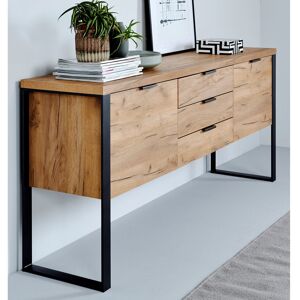 Mercury Apogee 180 Cm Wide 3 Drawer Sideboard Heart Oak 76cm H X 180cm W X 39.5cm D Mercury Apogee 180 Cm Wide 3 Drawer Sideboard Heart Oak 76cm H X 180cm W X 39.5cm D