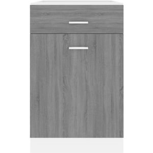 Latitude Run Drawer Bottom Cabinet Brown Oak 50X46x81,5 Cm Engineered Wood Grey 50cm W X 81.5cm H X 46cm D Latitude Run Drawer Bottom Cabinet Brown Oak 50X46x81,5 Cm Engineered Wood Grey 50cm W X 81.5cm H X 46cm D