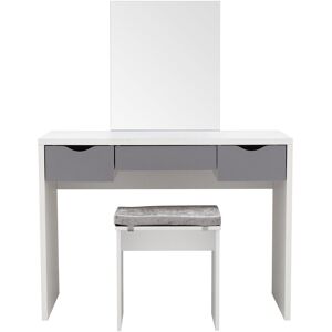 Wade Logan Derun Dressing Table Set with Mirror White 129.5cm H X 100cm W X 49.5cm D Wade Logan Derun Dressing Table Set with Mirror White 129.5cm H X 100cm W X 49.5cm D
