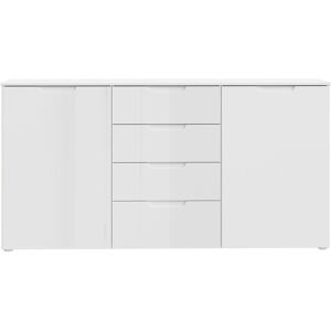 17 Stories Raiana 2 Door 4 Drawer Large White Gloss Sideboard High Gloss White Fronts and Top/Matt White Body 84.9cm H X 164.6cm W X 34.4cm D 17 Stories Raiana 2 Door 4 Drawer Large White Gloss Sideboard High Gloss White Fronts and Top/Matt White Body 84.9cm H X 164.6cm W X 34.4cm D