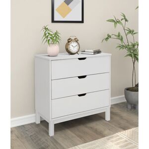 Brambly Cottage Eisenberg 3 Drawer Chest of Drawers White 75cm H X 76cm W X 39cm D Brambly Cottage Eisenberg 3 Drawer Chest of Drawers White 75cm H X 76cm W X 39cm D