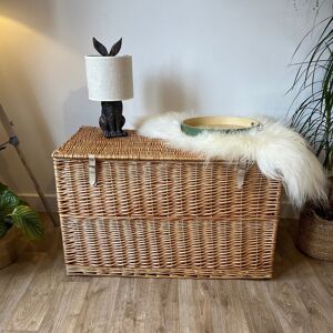 17 Stories Kalki Extra Large Wicker Storage Trunk Basket with Lid Natural 56cm H X 90cm W X 52cm D 17 Stories Kalki Extra Large Wicker Storage Trunk Basket with Lid Natural 56cm H X 90cm W X 52cm D