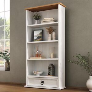 Lark Manor 103cm H x 52cm W Solid Wood Standard Bookcase White 103cm H X 52cm W X 18cm D Lark Manor 103cm H x 52cm W Solid Wood Standard Bookcase White 103cm H X 52cm W X 18cm D