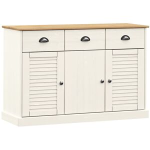 Brambly Cottage Sumler 113 Cm Wide 3 Drawer Pine Solid Wood Sideboard White 75cm H X 113cm W X 40cm D Brambly Cottage Sumler 113 Cm Wide 3 Drawer Pine Solid Wood Sideboard White 75cm H X 113cm W X 40cm D