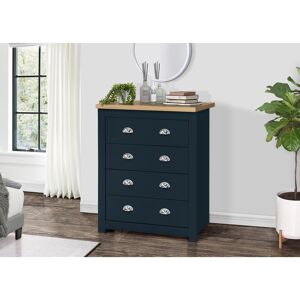 August Grove Napanoch 4 Drawer Chest Navy Blue/Oak 94cm H X 79cm W X 39.5cm D August Grove Napanoch 4 Drawer Chest Navy Blue/Oak 94cm H X 79cm W X 39.5cm D