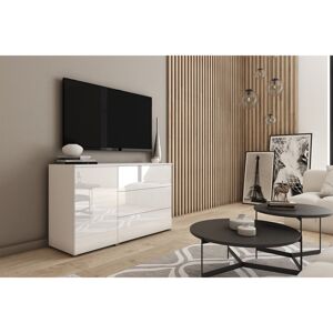 Zipcode Design Wander 110 Cm Wide 3 Drawer Sideboard White/White Glossy 68cm H X 110cm W X 39cm D Zipcode Design Wander 110 Cm Wide 3 Drawer Sideboard White/White Glossy 68cm H X 110cm W X 39cm D