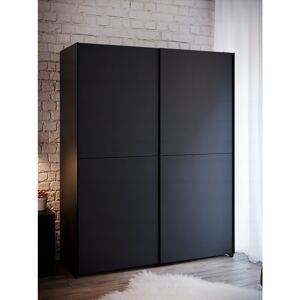17 Stories 2 Door Black Sliding Wardobe with clothes rail, 150cm W x 191cm H x 61cm D Matte Black 190.5cm H X 150.1cm W X 61.2cm D 17 Stories 2 Door Black Sliding Wardobe with clothes rail, 150cm W x 191cm H x 61cm D Matte Black 190.5cm H X 150.1cm W X 61.2cm D