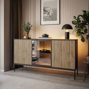 Ivy Bronx Cinead 154 Cm Wide Sideboard Black;Brown 83cm H X 154cm W X 39cm D Ivy Bronx Cinead 154 Cm Wide Sideboard Black;Brown 83cm H X 154cm W X 39cm D