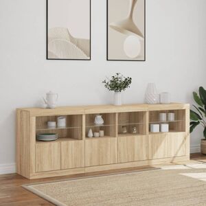 Metro Bashiri 202cm Sideboard Sonoma Oak 67cm H X 202cm W X 37cm D Metro Bashiri 202cm Sideboard Sonoma Oak 67cm H X 202cm W X 37cm D