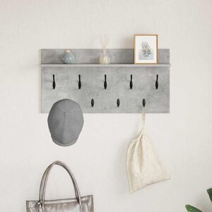 Borough Wharf Wall-Mounted Coat Rack With Shelf 80 X 40 X 12 Cm Concrete Grey 12cm H X 80cm W X 40cm D Borough Wharf Wall-Mounted Coat Rack With Shelf 80 X 40 X 12 Cm Concrete Grey 12cm H X 80cm W X 40cm D
