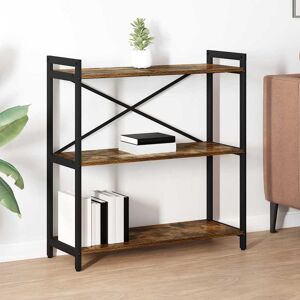 Borough Wharf Bookcase Black Oak 80 X 30 X 153 Cm Engineered Wood Dark Brown (3 Shelves) 83cm H x 80cm W x 30cm D Borough Wharf Bookcase Black Oak 80 X 30 X 153 Cm Engineered Wood Dark Brown (3 Shelves) 83cm H x 80cm W x 30cm D