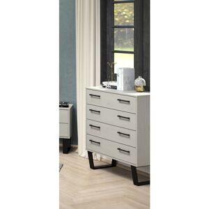 Ebern Designs Eva-Lillie 4 Drawer Wide Chest of Drawers, industrial design Grey 90.3cm H X 76.5cm W X 39.5cm D Ebern Designs Eva-Lillie 4 Drawer Wide Chest of Drawers, industrial design Grey 90.3cm H X 76.5cm W X 39.5cm D