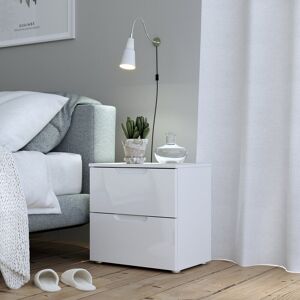 17 Stories Mikynlee 2 Drawer Bedside Table White 49.7cm H X 50.4cm W X 34.4cm D 17 Stories Mikynlee 2 Drawer Bedside Table White 49.7cm H X 50.4cm W X 34.4cm D