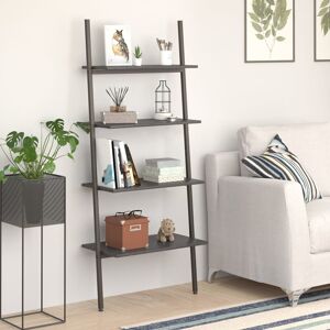 Borough Wharf Castorland Ladder Bookcase Black 150.5cm H X 64cm W X 34cm D Borough Wharf Castorland Ladder Bookcase Black 150.5cm H X 64cm W X 34cm D