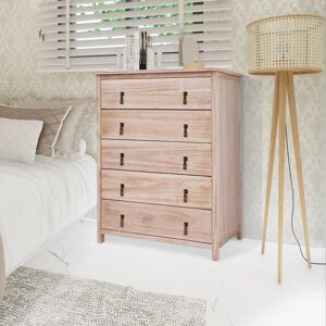 Alpen Home Janik 5 Drawer 89Cm W Chest of Drawers Brown 114cm H X 89cm W X 40cm D Alpen Home Janik 5 Drawer 89Cm W Chest of Drawers Brown 114cm H X 89cm W X 40cm D