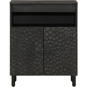 Alpen Home Bazzinotti Iron Rectangle Cabinet Accent Chest Black 75cm H X 60cm W X 33cm D Alpen Home Bazzinotti Iron Rectangle Cabinet Accent Chest Black 75cm H X 60cm W X 33cm D