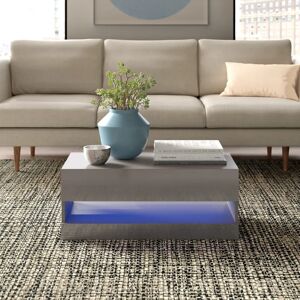 Zipcode Design Allmon Floor Shelf Coffee Table with Storage gray 30.0 H x 75.0 W x 38.0 D cm