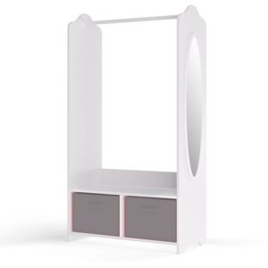 Harriet Bee Kyte Kids MDF Wooden Hanging Clothes Rail Wardrobe Storage Shelves Grey 62.5cm L Harriet Bee Kyte Kids MDF Wooden Hanging Clothes Rail Wardrobe Storage Shelves Grey 62.5cm L