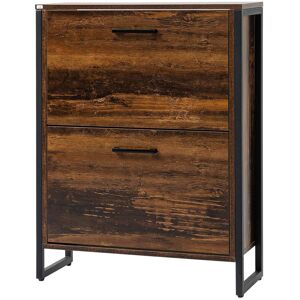 Ebern Designs Shoe Cabinet With 2 Flip Drawers, Shoe Storage Cabinet For 12 Pairs, Freestanding Slim Shoe Rack Brown 12 Ebern Designs Shoe Cabinet With 2 Flip Drawers, Shoe Storage Cabinet For 12 Pairs, Freestanding Slim Shoe Rack Brown 12