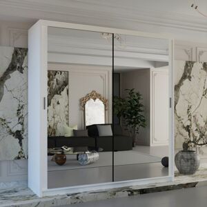 Latitude Run Branca 2 Door Wardrobe White 217cm H x 120cm W x 62cm D Latitude Run Branca 2 Door Wardrobe White 217cm H x 120cm W x 62cm D