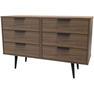 Corrigan Studio Fully Assembled Heda 6 - Drawer Chest of Drawers Walnut 79.5cm H X 112cm W X 41.5cm D Corrigan Studio Fully Assembled Heda 6 - Drawer Chest of Drawers Walnut 79.5cm H X 112cm W X 41.5cm D