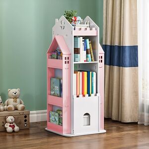 Harriet Bee Rotating Castle Kids' Bookshelf White/Pink Harriet Bee Rotating Castle Kids' Bookshelf White/Pink