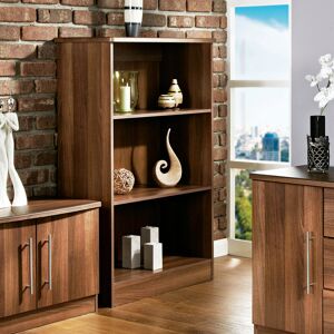 17 Stories Fully Assembled Daryl Bookcase Noche Walnut 125.5cm H X 76.5cm W X 41.5cm D 17 Stories Fully Assembled Daryl Bookcase Noche Walnut 125.5cm H X 76.5cm W X 41.5cm D