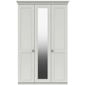 August Grove Wisbech 3 Door Wardrobe White 191cm H X 122cm W X 55cm D August Grove Wisbech 3 Door Wardrobe White 191cm H X 122cm W X 55cm D