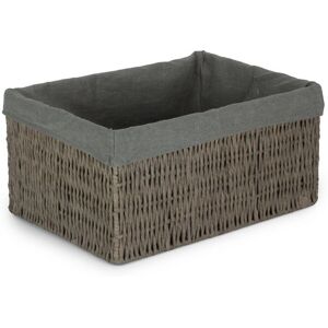 Brambly Cottage Wicker Paper Rope Storage Basket with Lining Grey Basket/Grey Lining 23cm H x 47cm W x 35cm D Brambly Cottage Wicker Paper Rope Storage Basket with Lining Grey Basket/Grey Lining 23cm H x 47cm W x 35cm D
