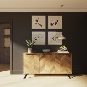 Gracie Oaks Agra Large Sideboard Brown 75cm H X 145cm W X 45cm D Gracie Oaks Agra Large Sideboard Brown 75cm H X 145cm W X 45cm D