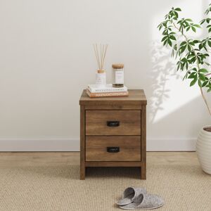 Rio Keating Manufactured Wood Bedside Table Knotty Oak 52.2cm H X 43cm W X 39.5cm D Rio Keating Manufactured Wood Bedside Table Knotty Oak 52.2cm H X 43cm W X 39.5cm D