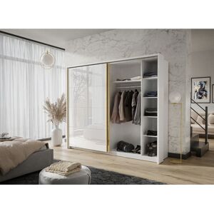 Canora Grey Andropolis Wardrobe White;White 215cm H X 244cm W X 62cm D Canora Grey Andropolis Wardrobe White;White 215cm H X 244cm W X 62cm D