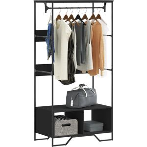 Borough Wharf Wardrobe Brown Oak 90X50x180 Cm Engineered Wood Black 180cm H X 90cm W X 50cm D Borough Wharf Wardrobe Brown Oak 90X50x180 Cm Engineered Wood Black 180cm H X 90cm W X 50cm D