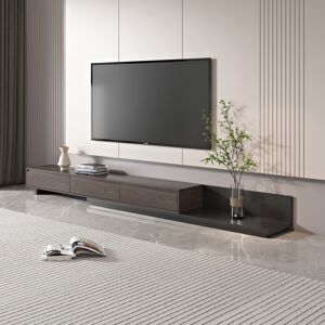 Brayden Studio Space-Saving Extendable TV Unit with 3 Drawers Adjustable 200-330cm 3 Colour Options: Walnut, Grey, Dark Walnut TV Stand for Living Room & Bedro Blank Walnut 85" Brayden Studio Space-Saving Extendable TV Unit with 3 Drawers Adjustable 200-330cm 3 Colour Options: Walnut, Grey, Dark Walnut TV Stand for Living Room & Bedro Blank Walnut 85"