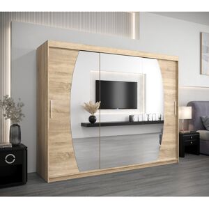 Ivy Bronx Daucourt 3 Door Sliding Wardrobe Oak Sonoma 200cm H x 250cm W x 62cm D Ivy Bronx Daucourt 3 Door Sliding Wardrobe Oak Sonoma 200cm H x 250cm W x 62cm D