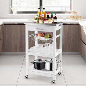 Marlow Home Co. Amat Bar Cart White 84cm H X 47cm W X 37cm D Marlow Home Co. Amat Bar Cart White 84cm H X 47cm W X 37cm D