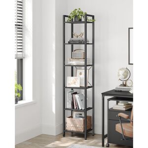 Borough Wharf Lakesha Etagere Bookcase Ebony Black 187.5cm H x 40cm W x 30cm D Borough Wharf Lakesha Etagere Bookcase Ebony Black 187.5cm H x 40cm W x 30cm D