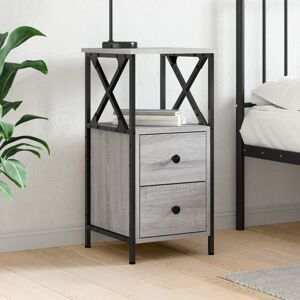 Borough Wharf Herendeen Iron Bedside Table Grey Sonoma 70cm H X 34cm W X 35.5cm D Borough Wharf Herendeen Iron Bedside Table Grey Sonoma 70cm H X 34cm W X 35.5cm D