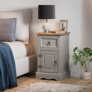 Brambly Cottage Bridewell 1 Drawer Bedside Table Grey 58cm H X 35cm W X 33cm D Brambly Cottage Bridewell 1 Drawer Bedside Table Grey 58cm H X 35cm W X 33cm D
