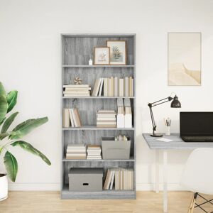 Zipcode Design athema Bookcase Grey Sonoma (5 Shelves) 176cmH x 80cmW x 24cmD Zipcode Design athema Bookcase Grey Sonoma (5 Shelves) 176cmH x 80cmW x 24cmD