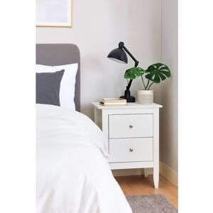 Mack + Milo Albarado 2 Drawer Bedside Table White 53cm H X 40cm W X 30cm D Mack + Milo Albarado 2 Drawer Bedside Table White 53cm H X 40cm W X 30cm D