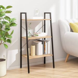 Borough Wharf Fantasia Standing Shelf Storage Organiser Shelf Rack Ladder Shelf Bookshelf Light Brown/Black 108cm H x 56cm W x 35cm D Borough Wharf Fantasia Standing Shelf Storage Organiser Shelf Rack Ladder Shelf Bookshelf Light Brown/Black 108cm H x 56cm W x 35cm D