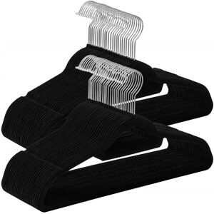 Songmics Non-Slip Velvet Hangers Silver/Black 50 Songmics Non-Slip Velvet Hangers Silver/Black 50