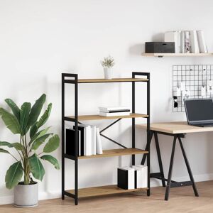 Borough Wharf Bookcase Black Oak 80 X 30 X 153 Cm Engineered Wood Light Brown (4 Shelves) 118cm H x 80cm W x 30cm D Borough Wharf Bookcase Black Oak 80 X 30 X 153 Cm Engineered Wood Light Brown (4 Shelves) 118cm H x 80cm W x 30cm D