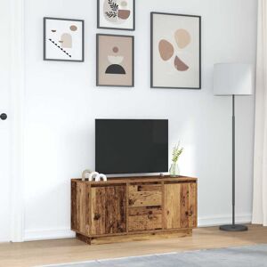 Borough Wharf TV Cabinet With LED Lights Black Oak 100X41x50 Cm Old Wood 40" Borough Wharf TV Cabinet With LED Lights Black Oak 100X41x50 Cm Old Wood 40"