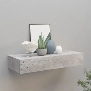 Ebern Designs Azariana Floating Shelf with Drawer gray 10.0 H x 60.0 W x 23.5 D cm
