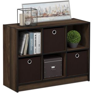 Symple Stuff Anjay Bookcase Columbia Walnut/Dark Brown 59.9cm H X 80.3cm W X 30.2cm D Symple Stuff Anjay Bookcase Columbia Walnut/Dark Brown 59.9cm H X 80.3cm W X 30.2cm D